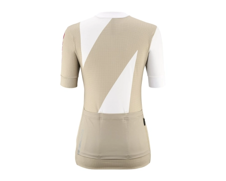 Maillot manches courtes Femme AKSIUM GRAPHIC Poivre Blanc