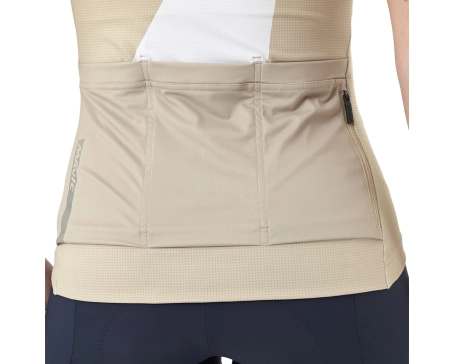 Maillot manches courtes Femme AKSIUM GRAPHIC Poivre Blanc
