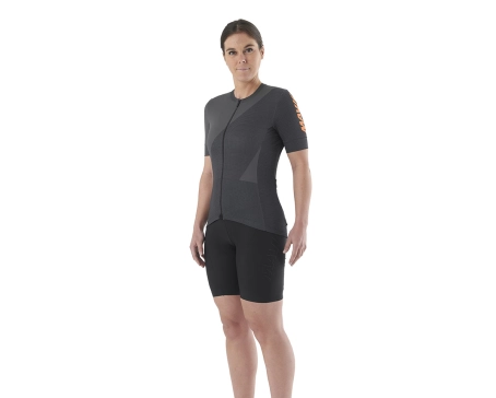 Maillot manches courtes Femme AKSIUM GRAPHIC Noir