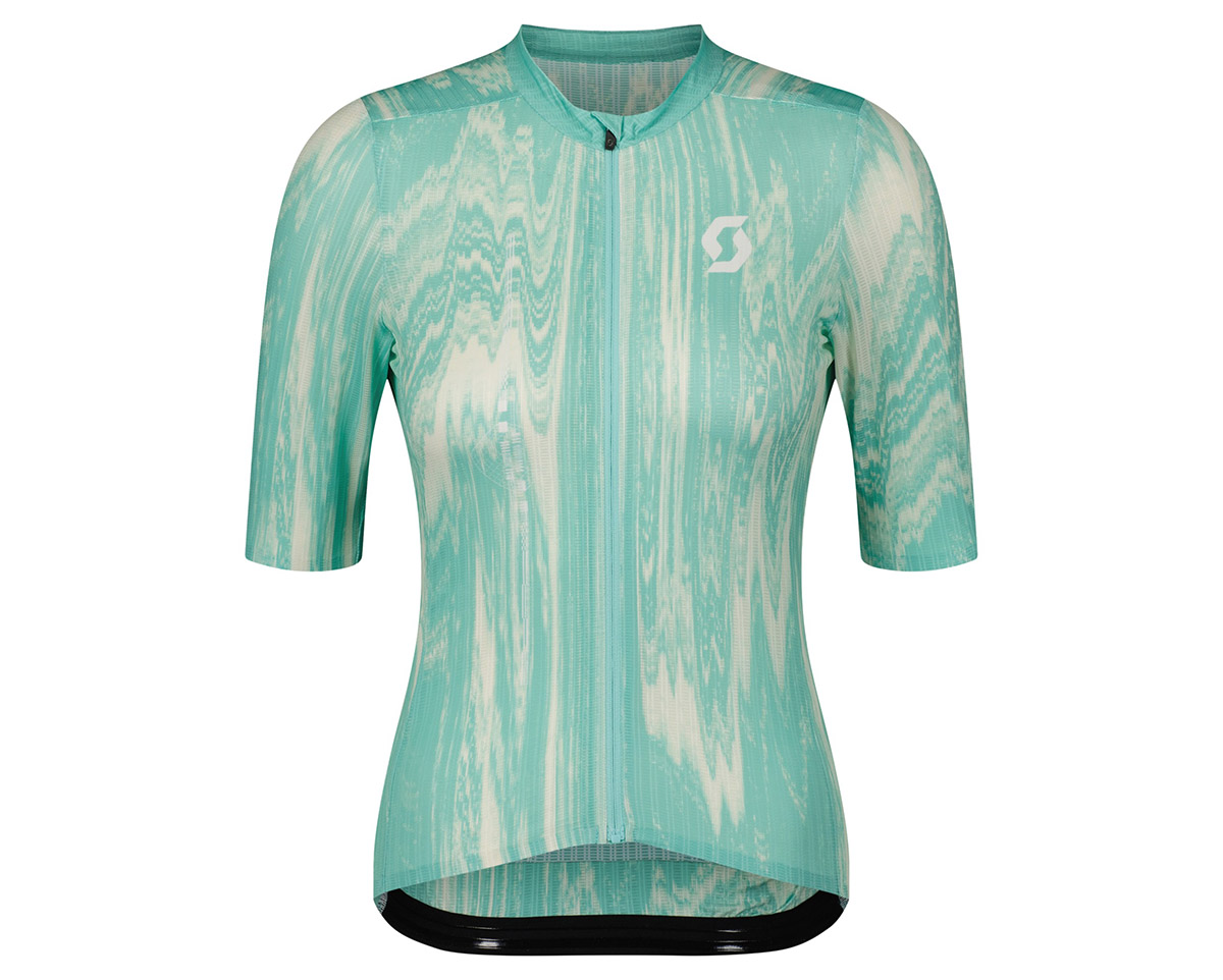 Maillot manches courtes Femme ULTD. SL Vert Miami/Blanc Coton