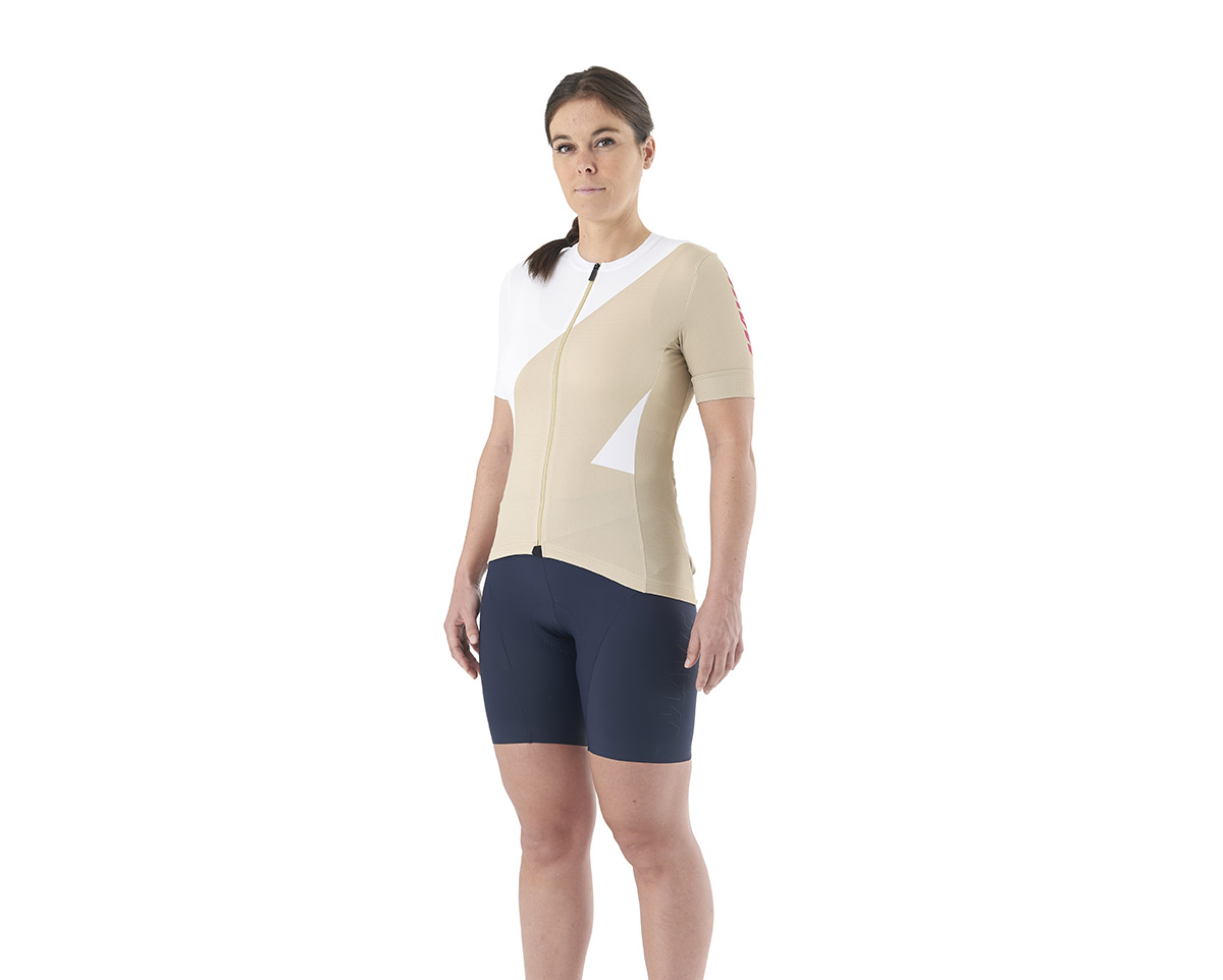 Maillot manches courtes Femme AKSIUM GRAPHIC Poivre Blanc